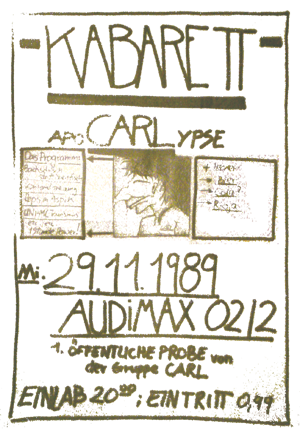 Plakat Kabarett Carl